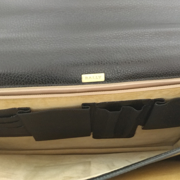 Bally Black Men's Leather Briefcase - Picture 5 of 7